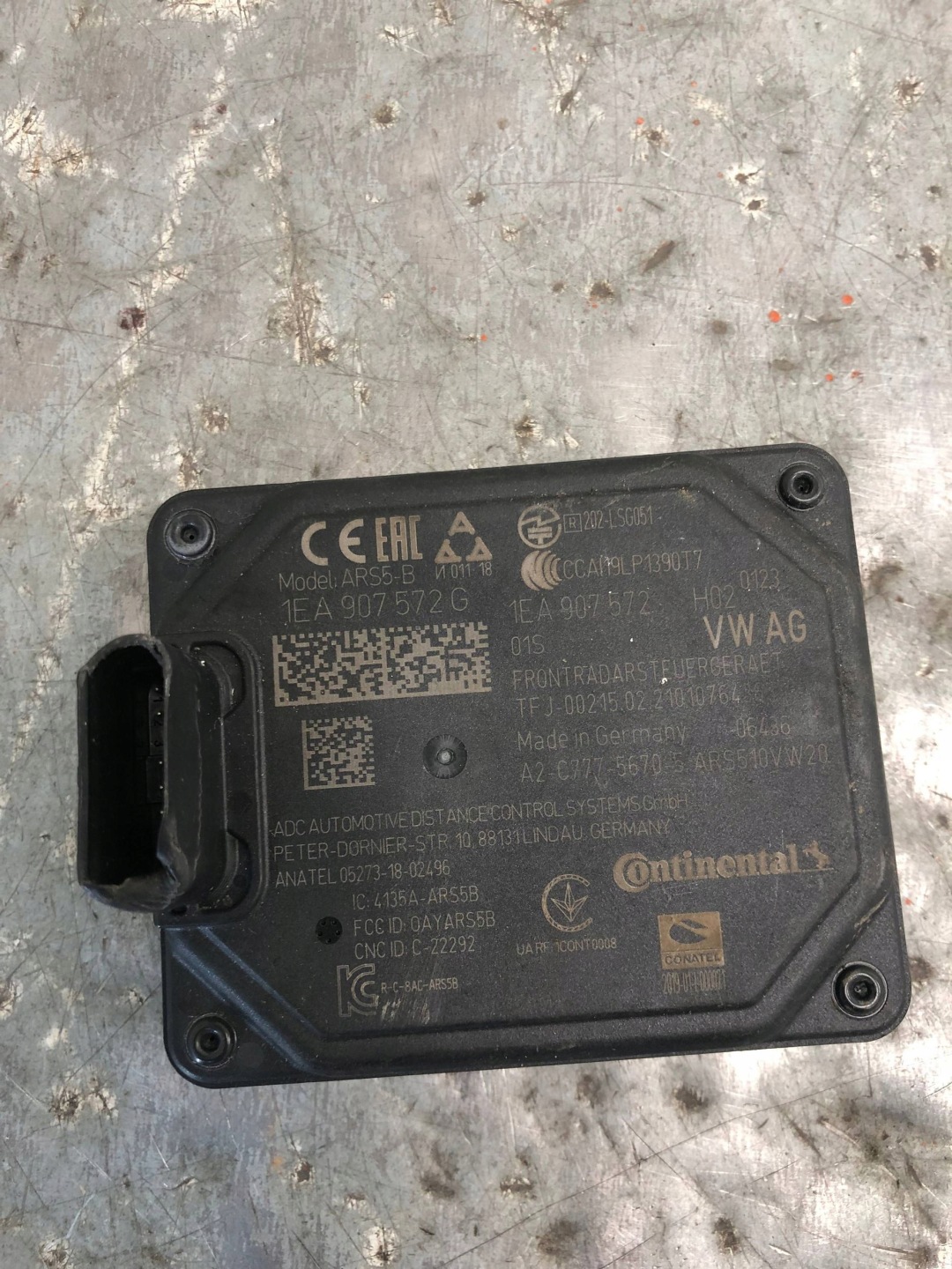 RADAR SENSOR DISTRONIC VW 1EA907572G