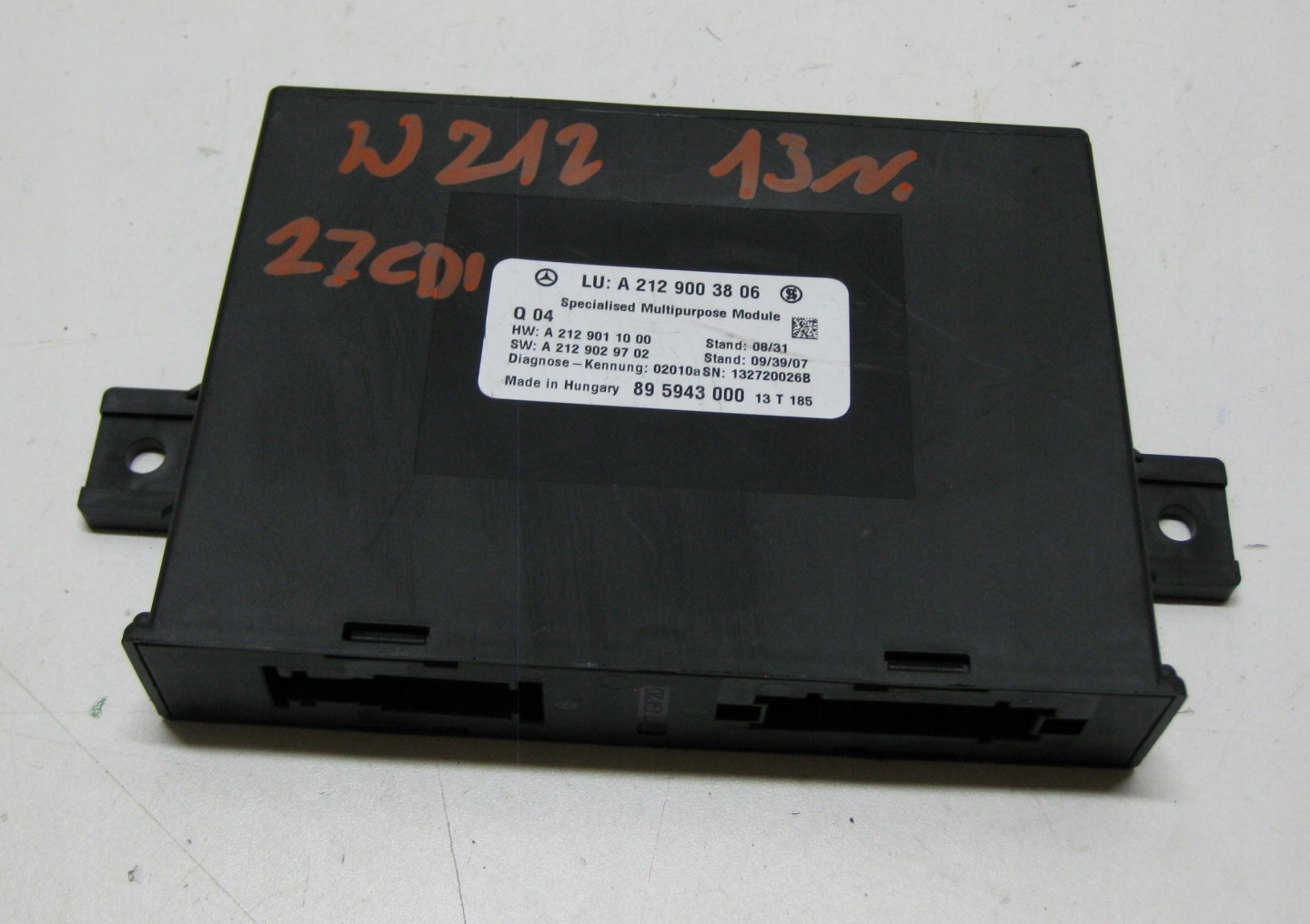 MERCEDES W212 LIFT E class 13R module control unit KOMFORTU A2129003806