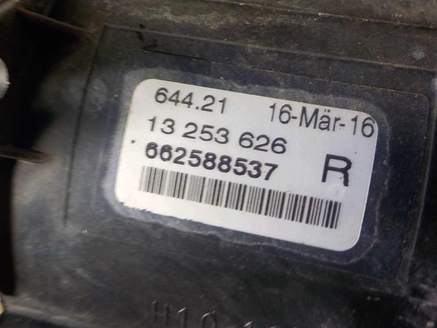 OPEL CORSA E fog light right front front 13253626