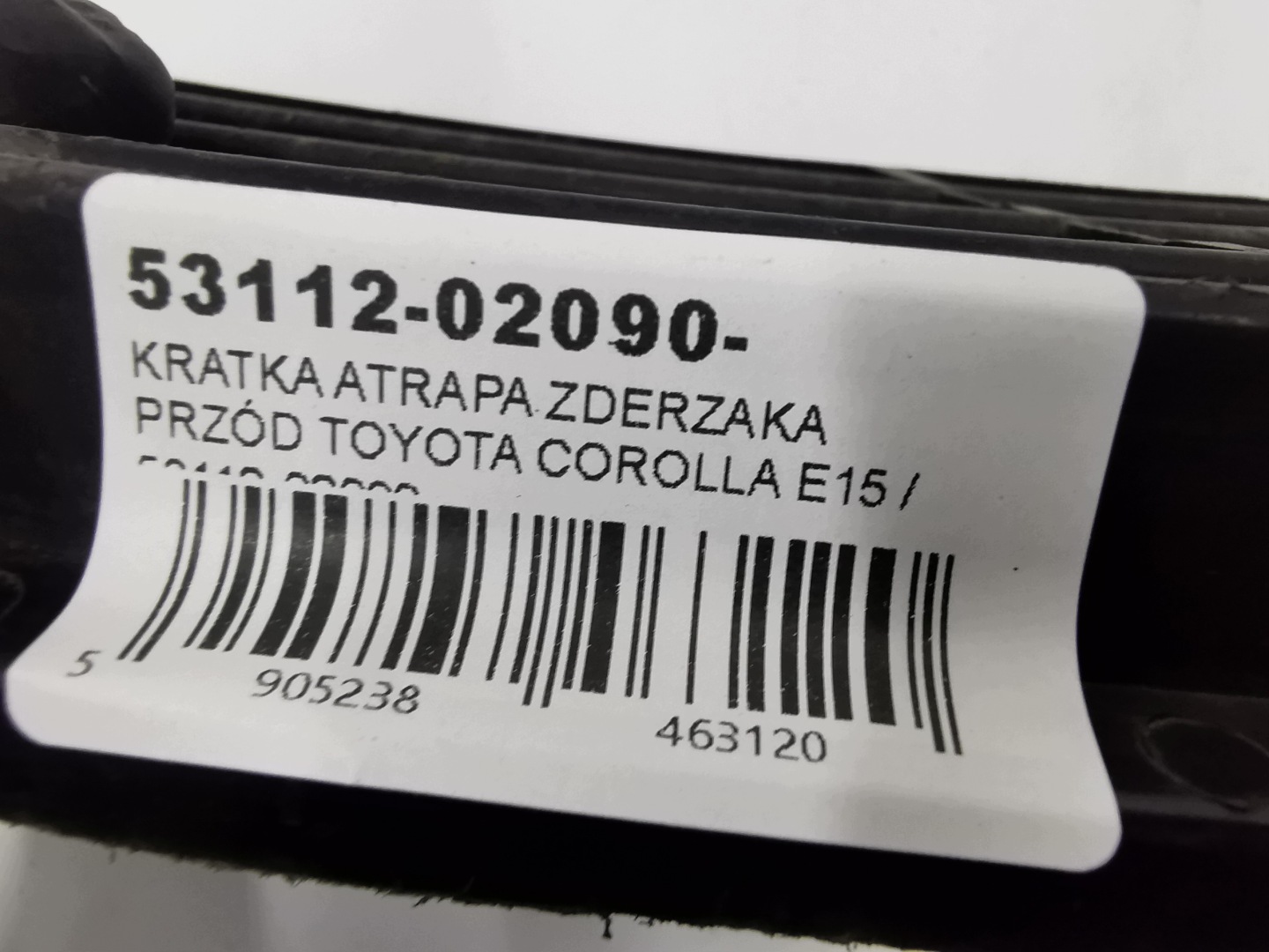 mřížka maska nárazníku předek TOYOTA COROLLA E15 / 53112-02090