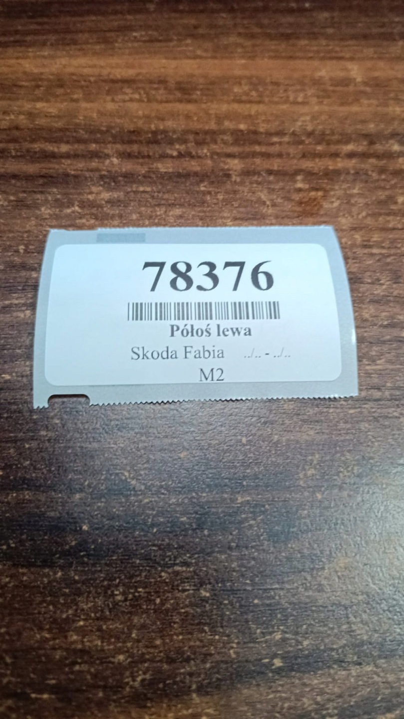 SKODA FABIA and 1.6 semi-axis NAPEDOWA left