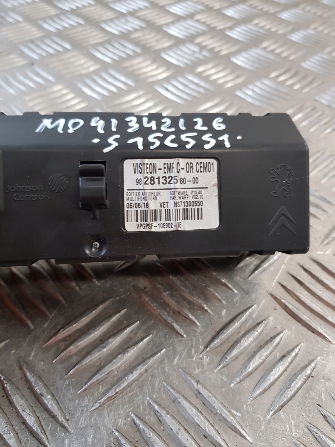 Display 9828132580 PEUGEOT 301 18R