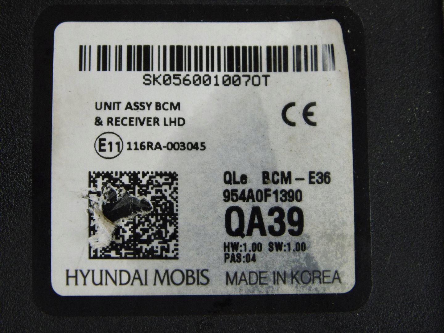 KIA Sportage IV module computer control unit komfortu BCM 954A0-F1390