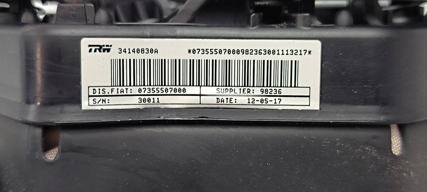 airbag airbag 34140830A OPEL COMBO D