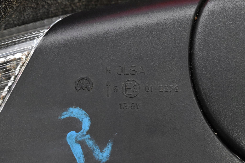 mirror right black, EU 014245 SKODA OCTAVIA 2 II 04-08 8 PIN