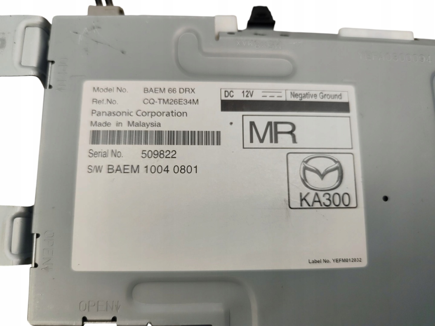 TUNER RADIA MAZDA 3 III BM/BN BAEM66DRX CQ-TM26E34M