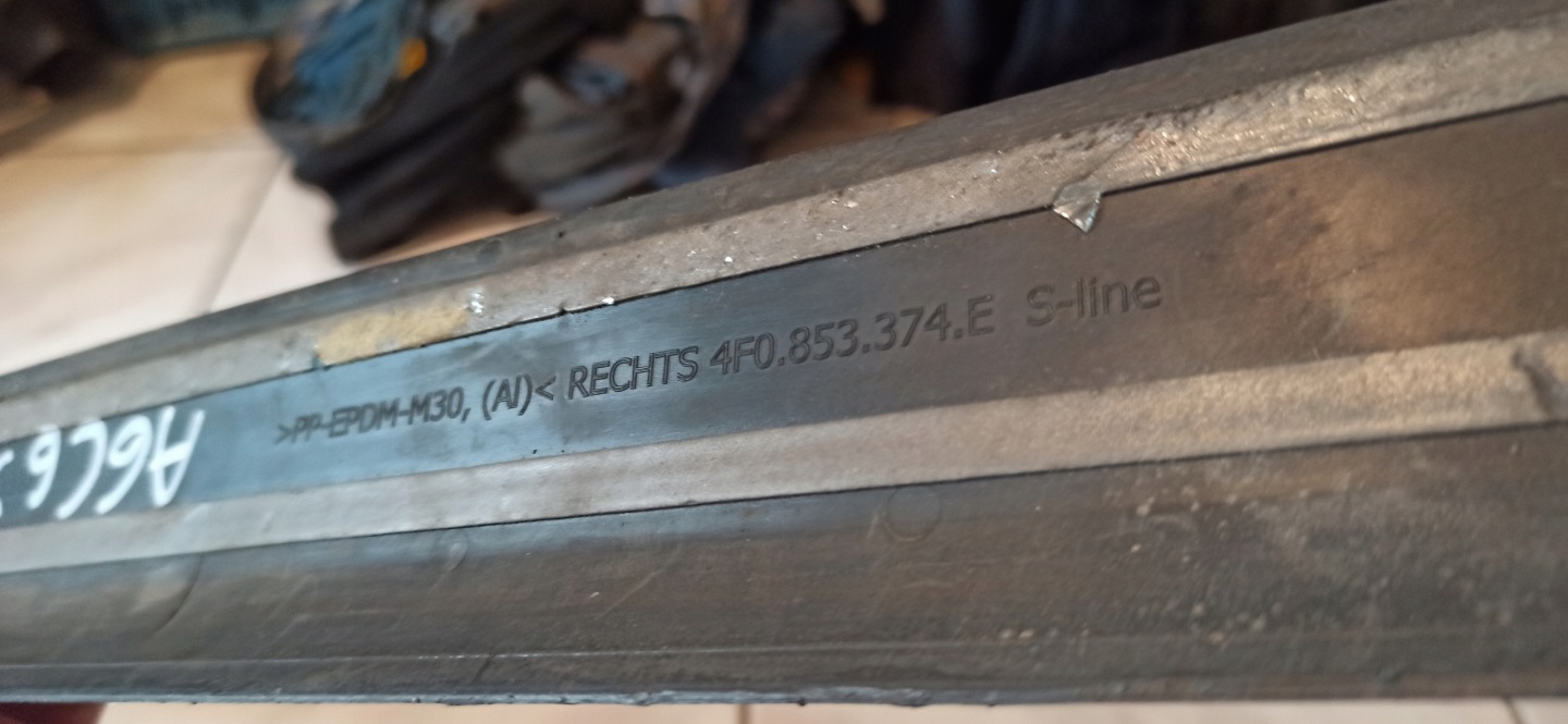 moulding threshold right front 4F0853374E A6 C6 S-LINE