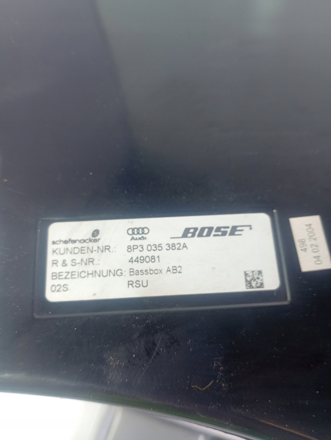 Audi A3 8P 03-13 SUBWOOFER speaker OE 8P3035382A