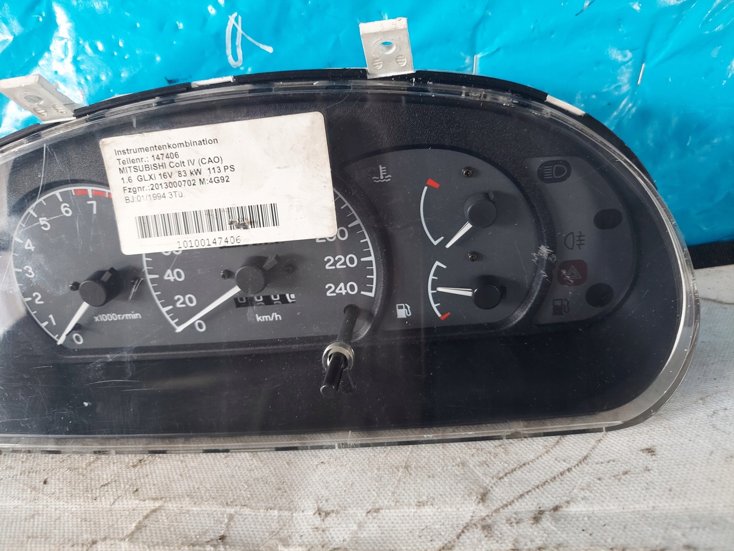 dials clock COLT IV 1.6 16V MR168069