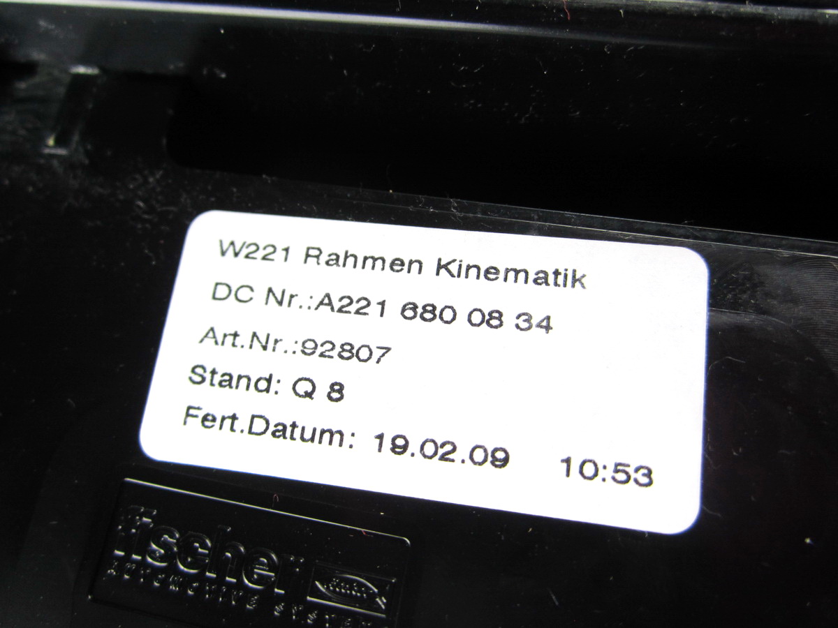passenger compartment Comand Mercedes W221 grey