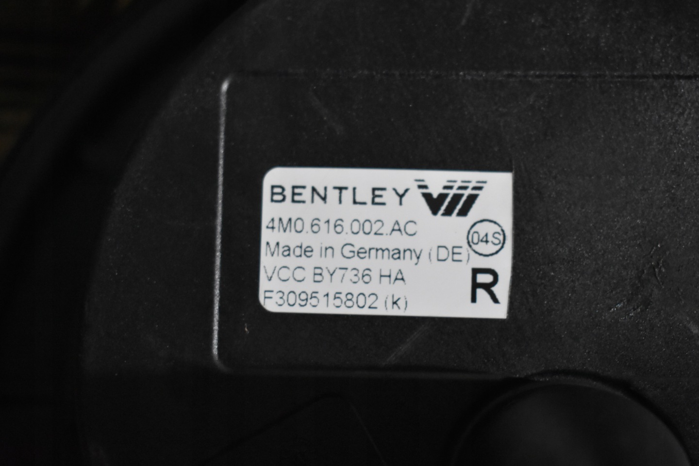 IDEALNY MIECH airbag rear right BENTLEY BENTAYGA 1