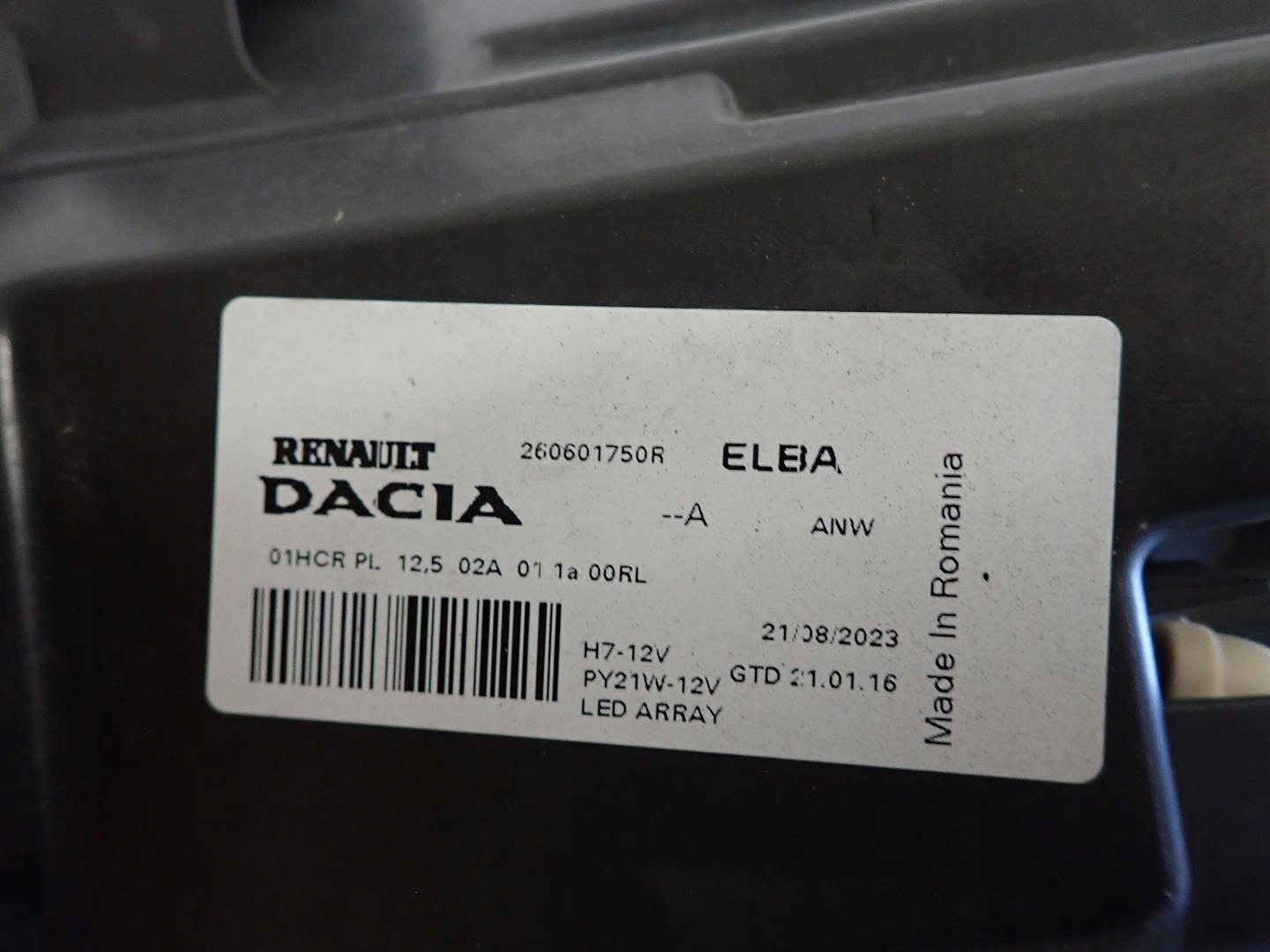 light front front left DACIA SANDERO III 2020- FULL LED 260601750