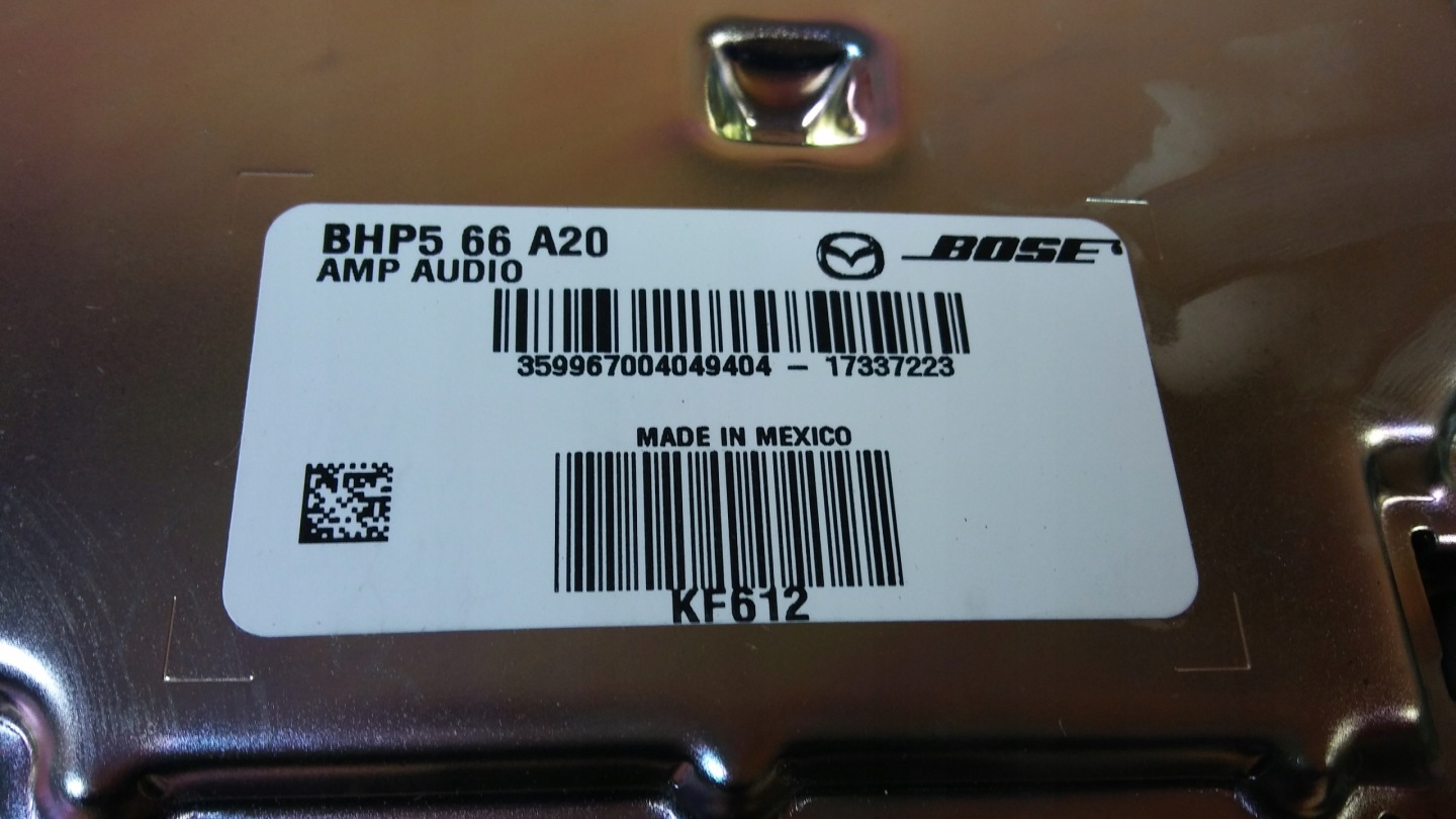 Mazda 3 BM 2012-2018 amplifier BOSE BHP566A20