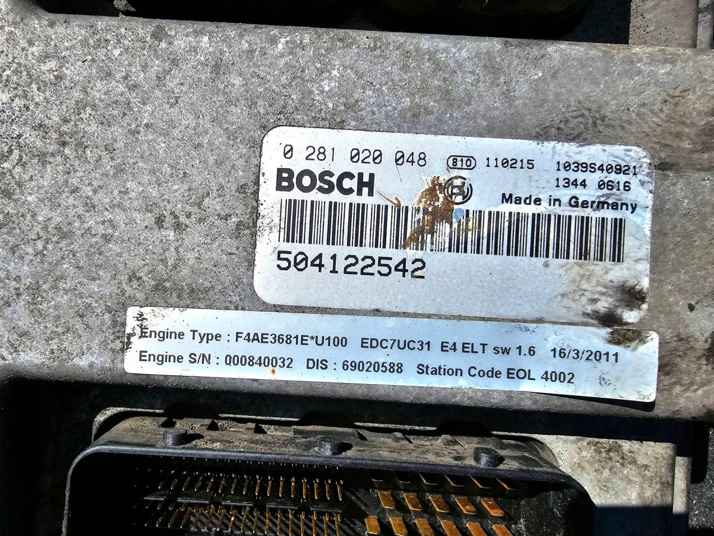 computer of the engine ECU 0281020048 EUROCARGO 20E28