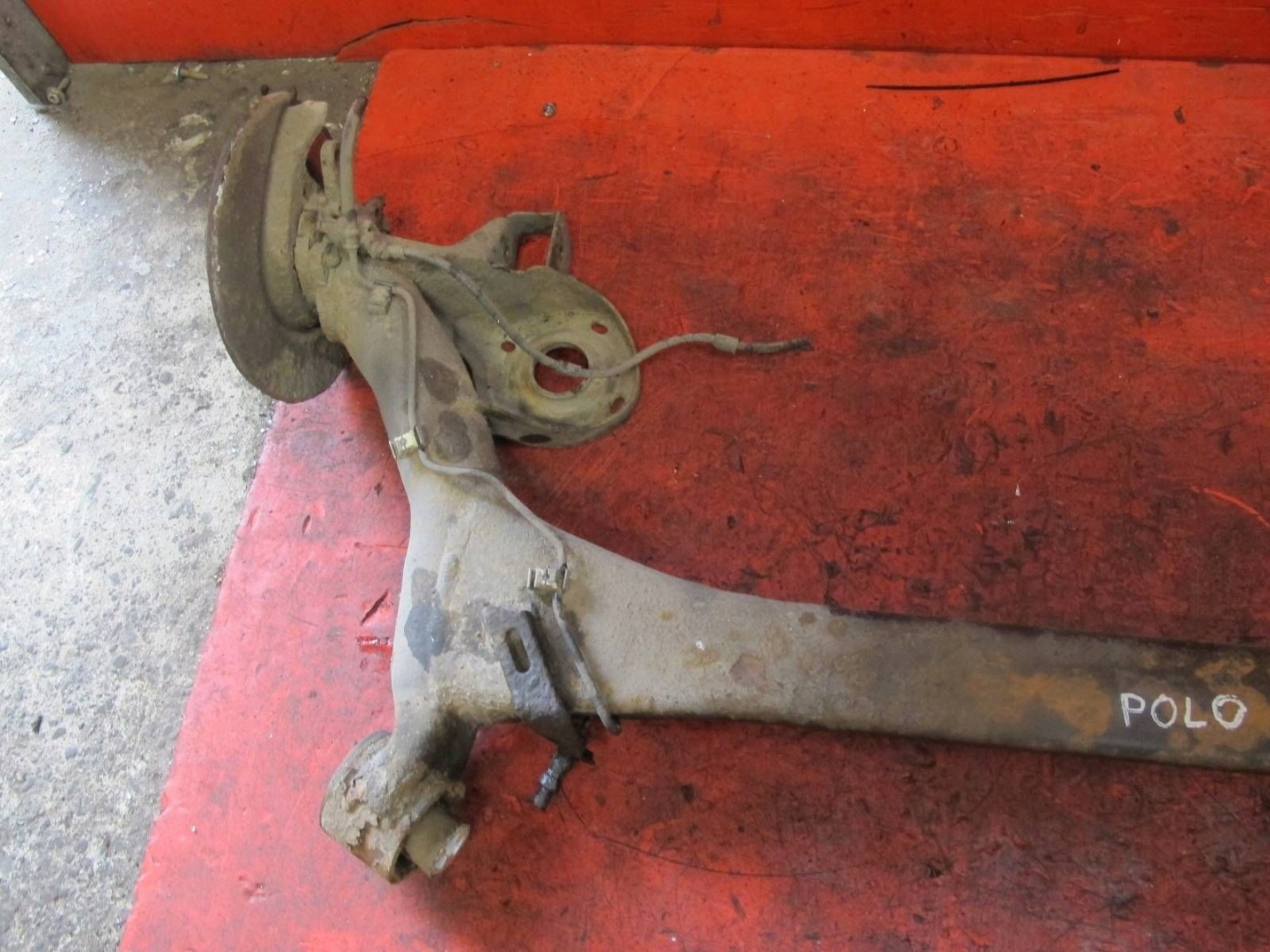 VW POLO 9N IV 4 sider axis springing rear part rear disc ABS