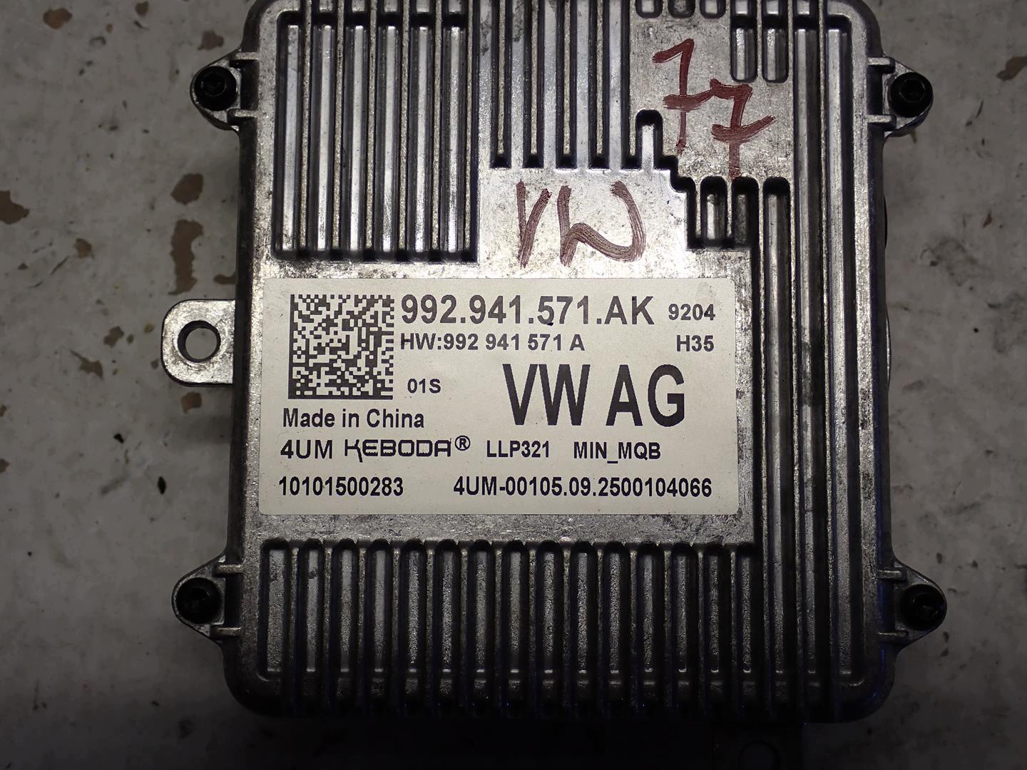 control unit module lights VW SEAT SKODA AUDI 992941571AK