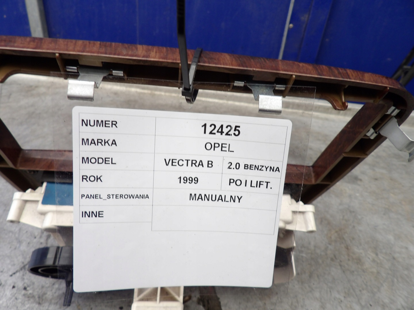 Opel Vectra B panel air conditioning devices 86323