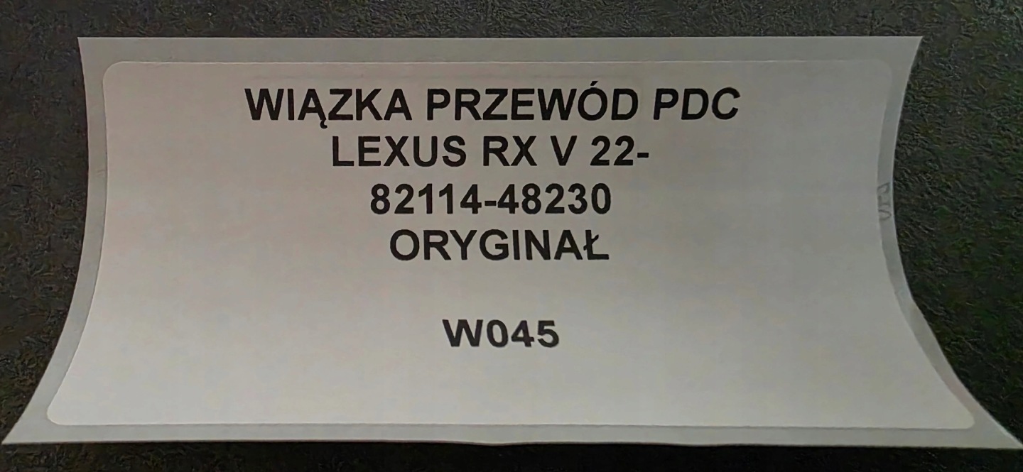 bundle PRZEWODOW PDC LEXUS RX V 22- original 82114-48230