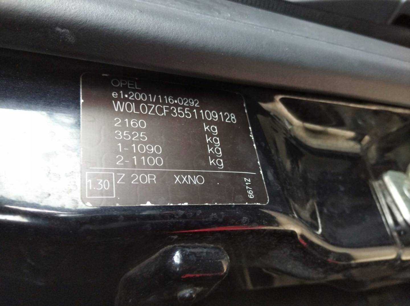 OPEL VECTRA C GTS 02- door right front front Z20R
