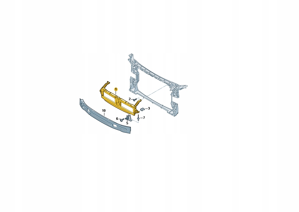 wall support of the front AUDI A4 B8 8W0807771