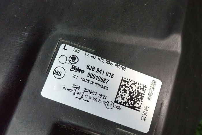 SKODA RAPID reflektor left light left 5JB941015