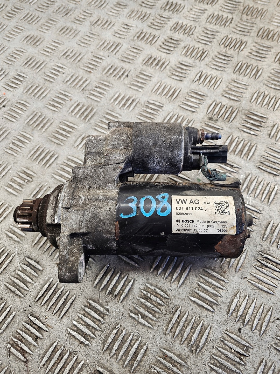 starter AUDI A1 8X 1.2 TSI CBZ 02T911024J MANUAL