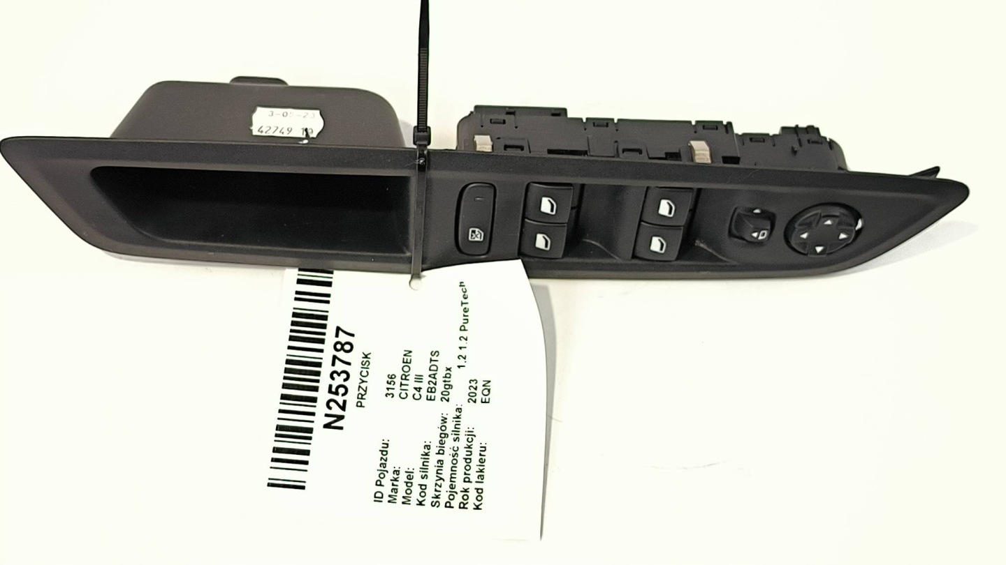 control panel of the window 98349233ZD CITROEN C4 III