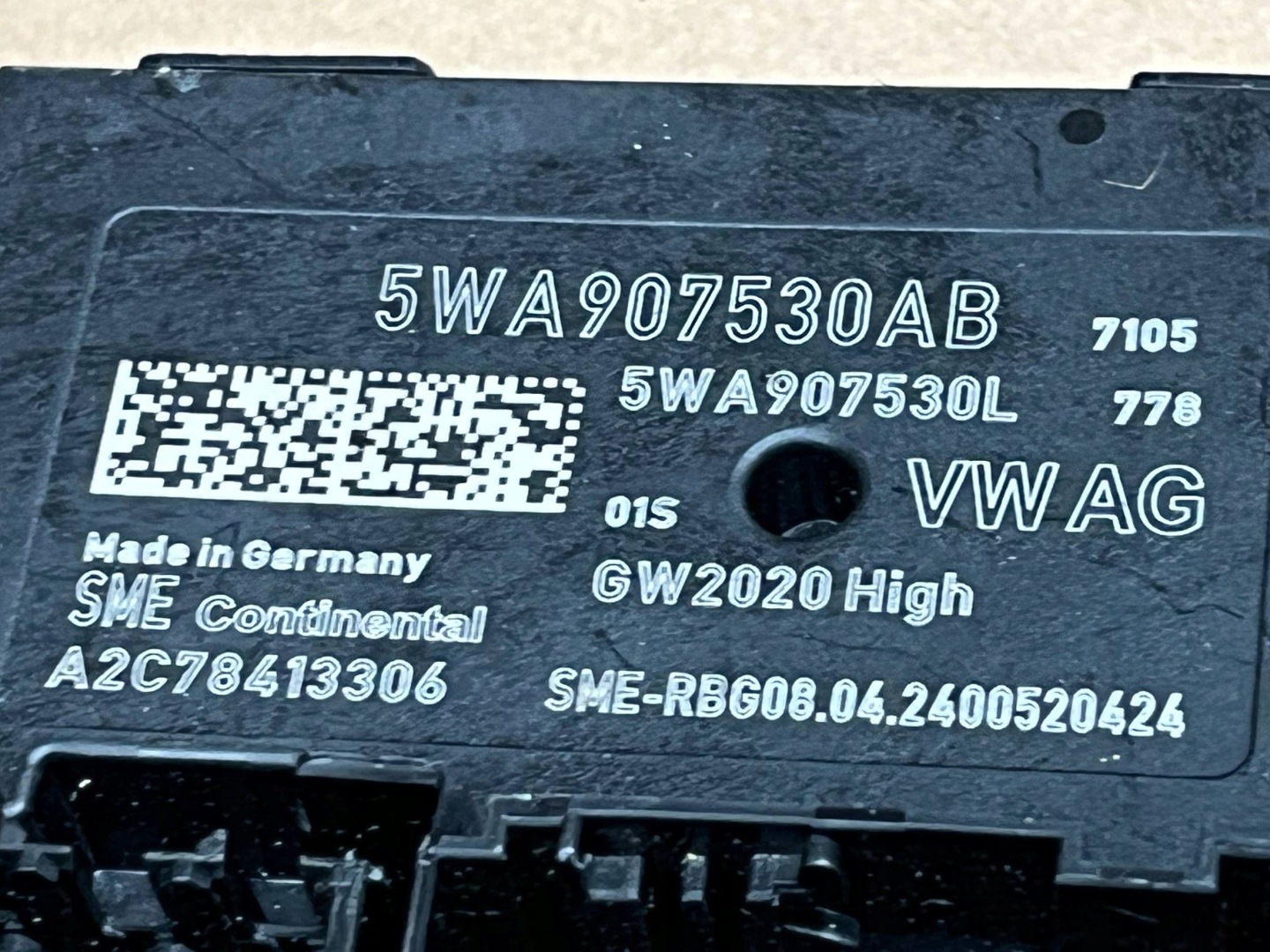 module control unit GATEWAY VW GOLF VIII 8 5H 5WA907530AB !J