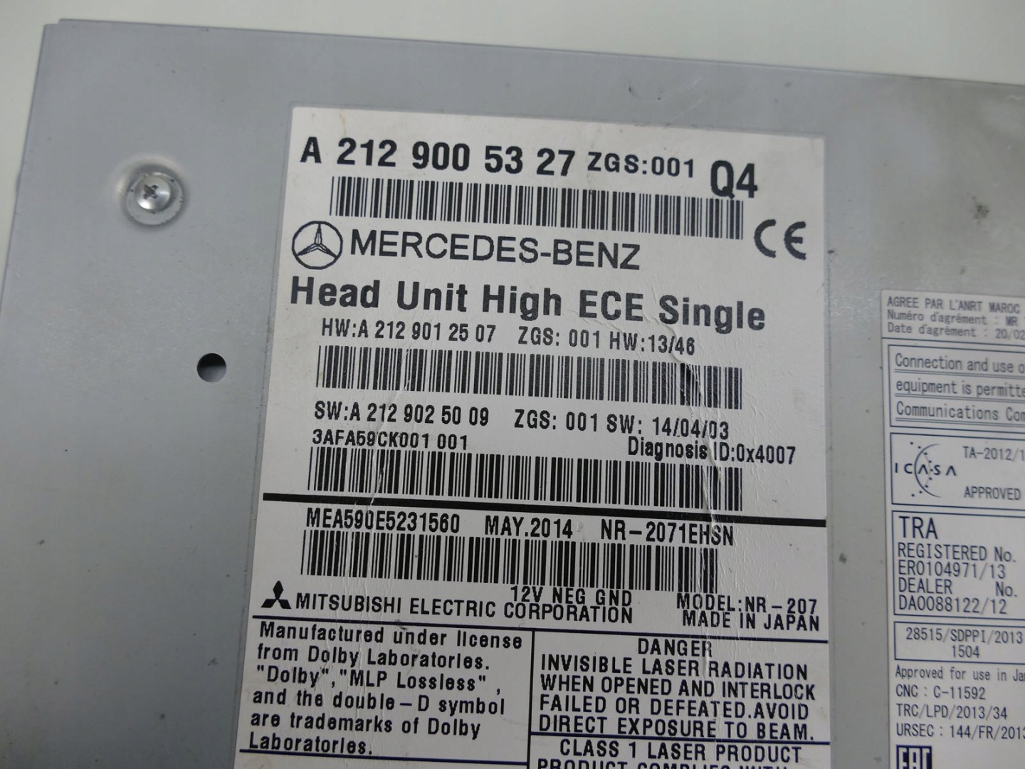 MERCEDES A207 W207 W212 RADIO COMAND navigation
