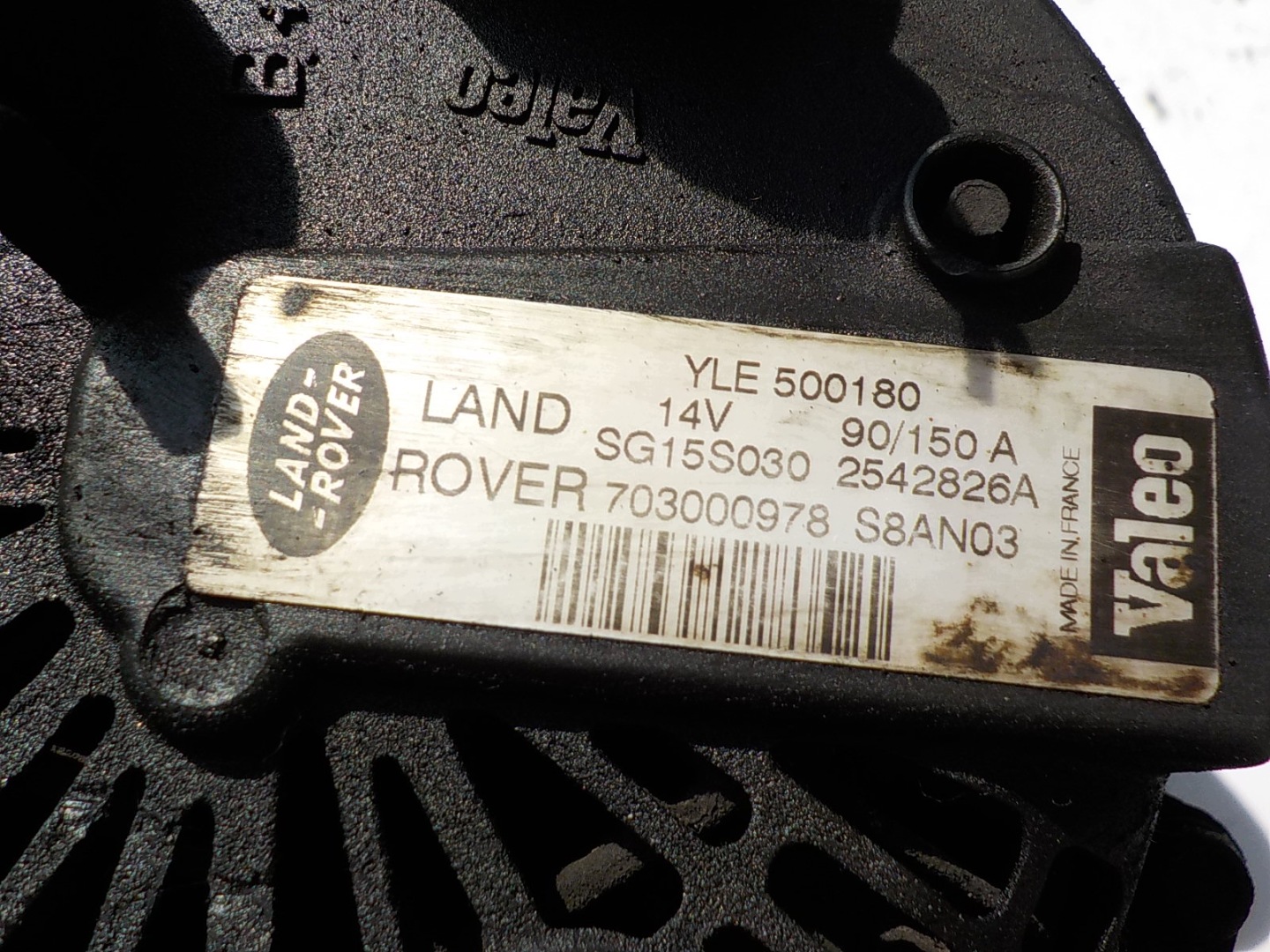 LAND ROVER RANGE ROVER III 3.0 D ORG ALTERNATOR 2542826A YLE500180