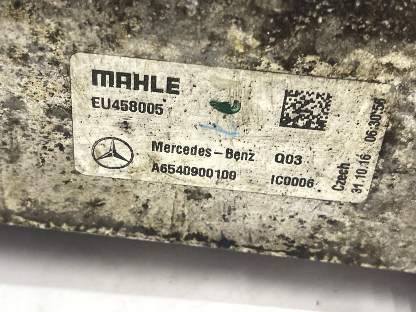 MERCEDES E W213 2.0 CDI Kühler luft INTERCOOLER A6540900100