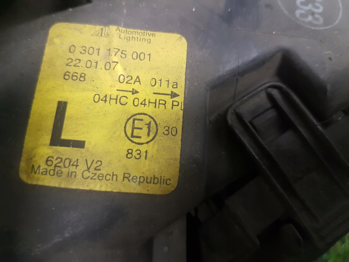 light left front PEUGEOT 406 0301175001