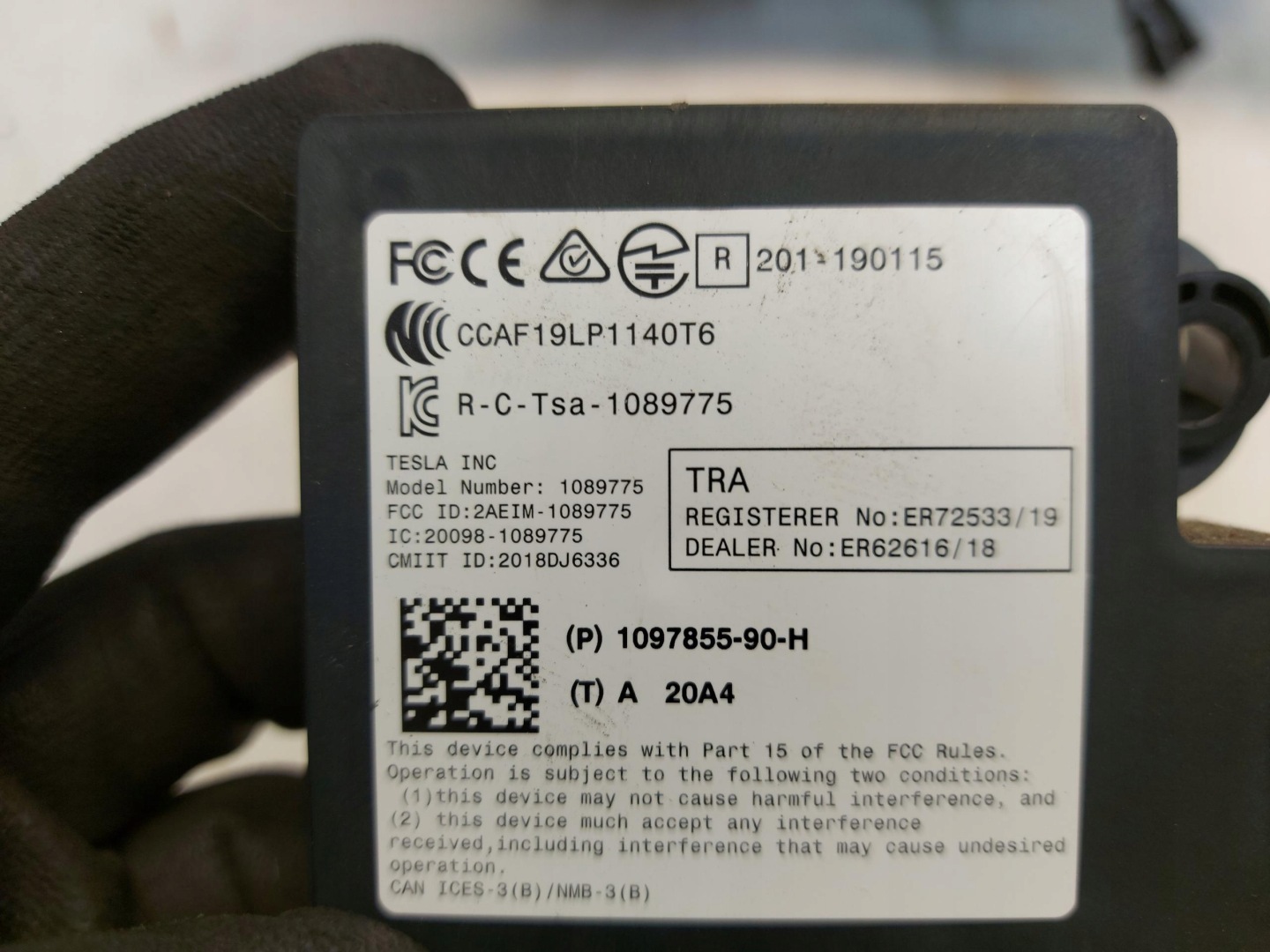 TESLA 3 III module control unit 1097855-90-H