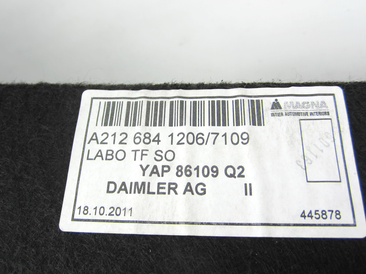 floor mats boot Mercedes W212 Kombi