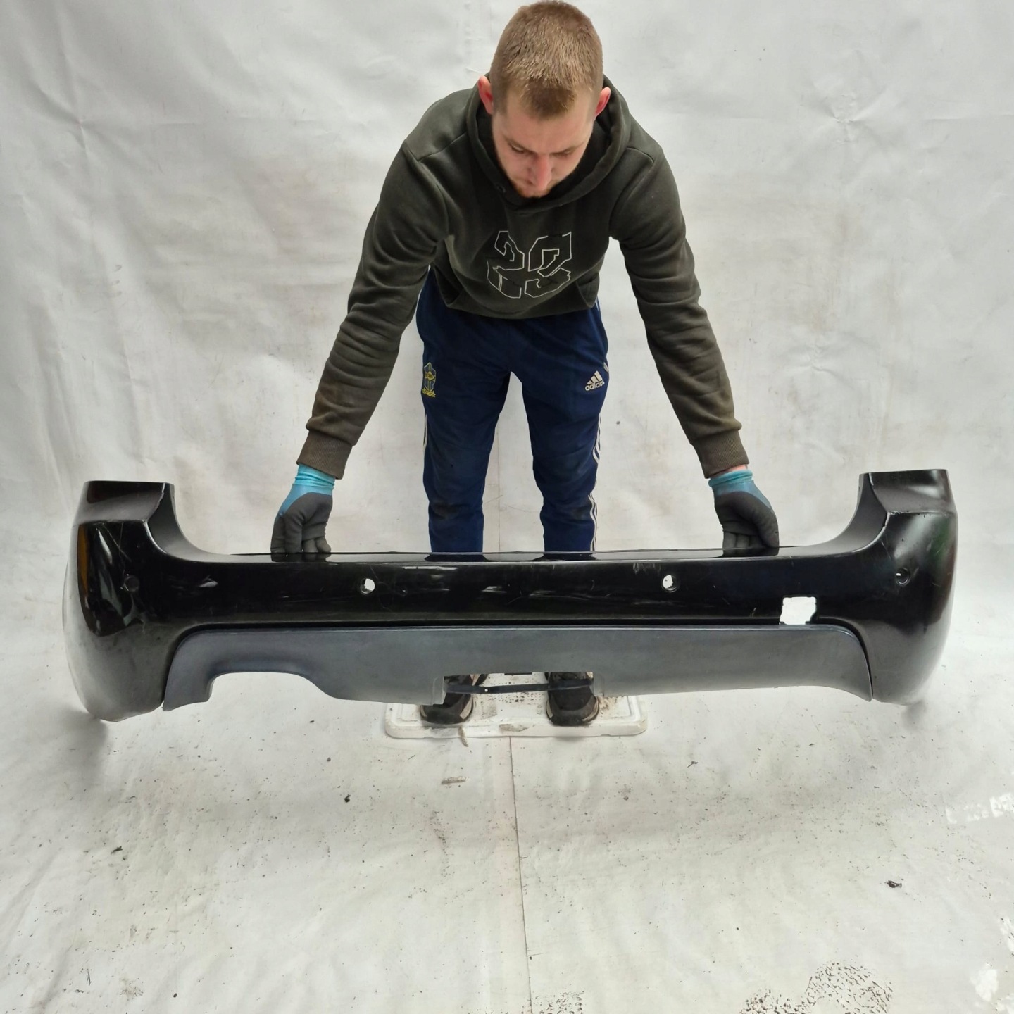 BMW 5 E61 KOMBI m-packet 03-10 bumper rear part rear towing 4XPDC
