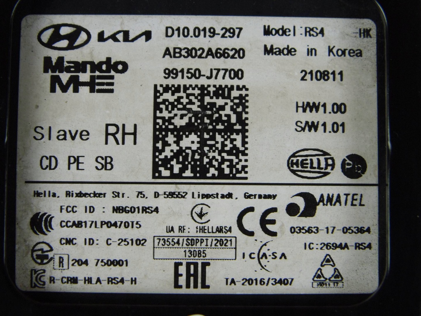 KIA ProCeed III sensor sensor module martwego pola right 99150-J7700