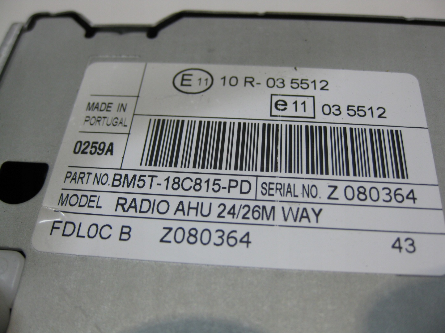 FORD B-MAX 13R 1.0EB RADIO player CD BM5T18C815PD