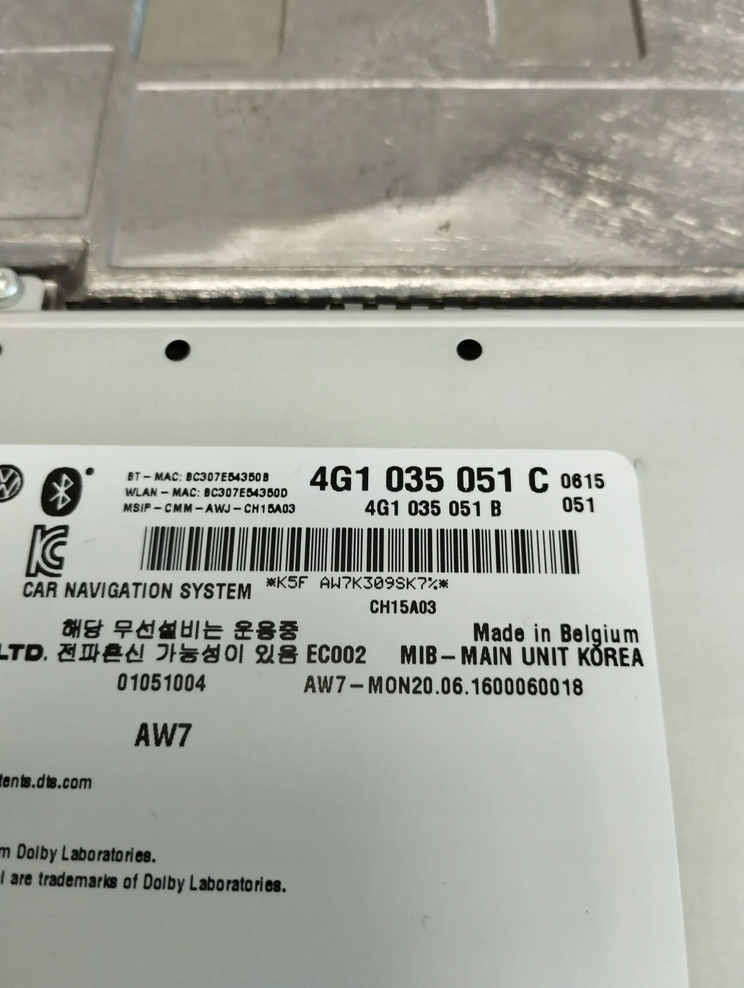 Audi A6 C7 4G JEDNOSTKA MMI MULTIMEDIA 4G1035051B