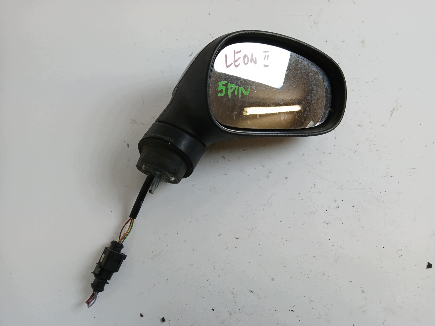 SEAT LEON II spiegel rechts schwarze 5 PIN