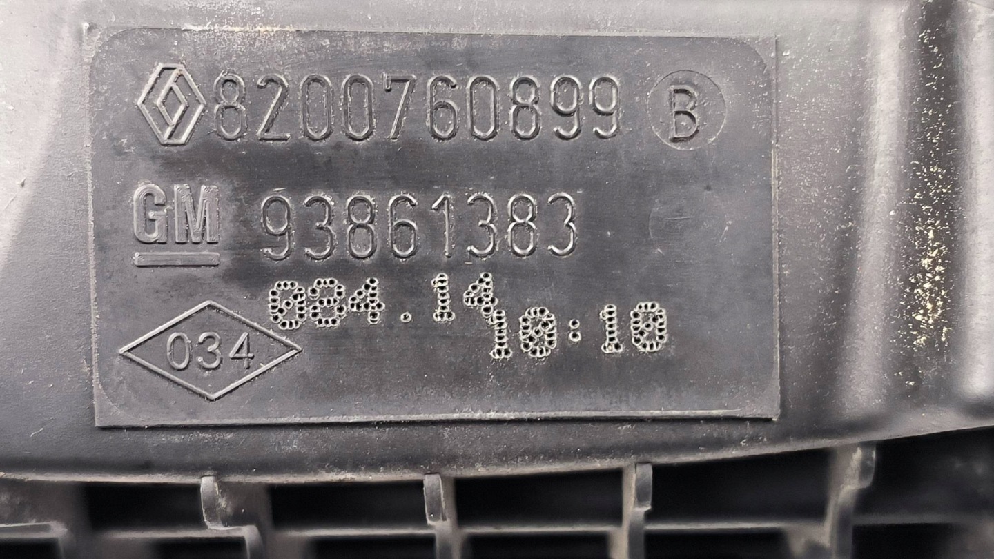 Gehäuse filter luft 8200760899 OPEL VIVARO A LIFT