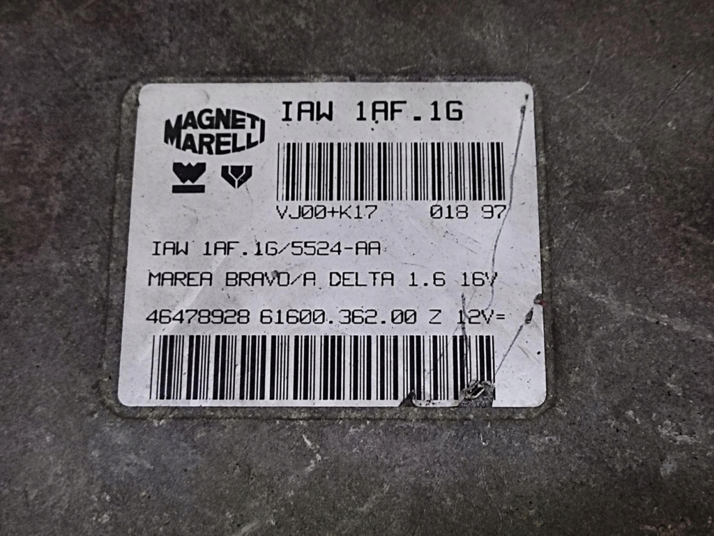 FIAT BRAVO control unit of the engine 46478928