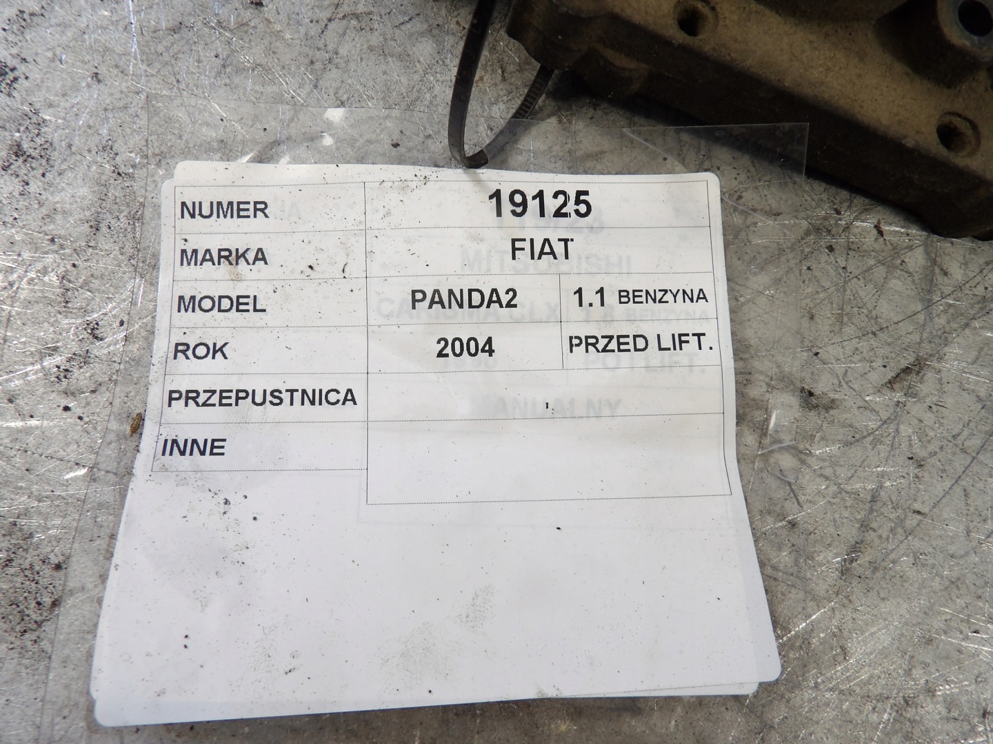 Fiat Panda II Valvola a farfalla 1,1B