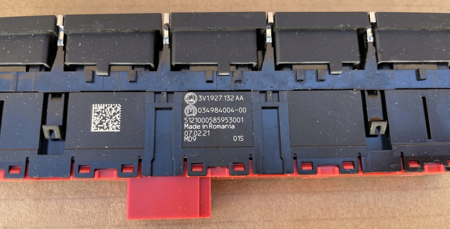 PANEL PRZYCISKI SKODA SUPERB III 3V1927132AA Originale IDEAL