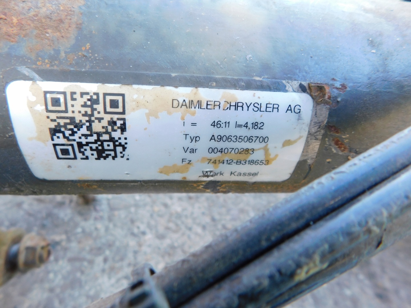Sprinter 906 VW Crafter diff differential rear part 46:11 DUZA GLOWA A9063506700 BDB
