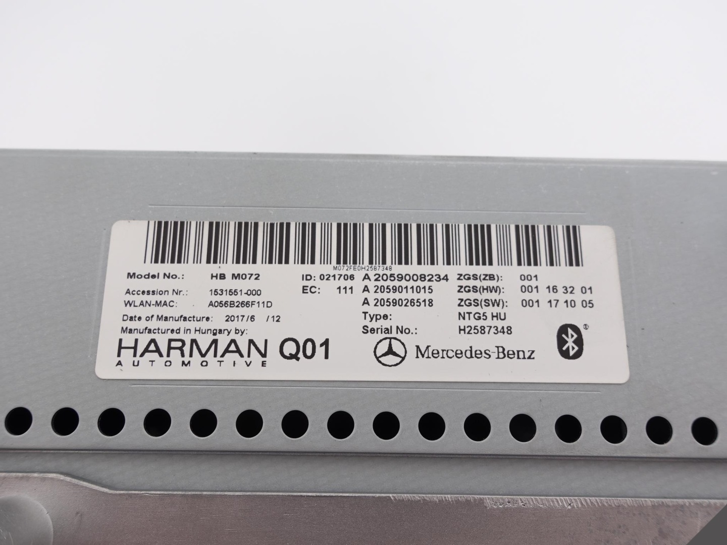 MERCEDES GLC 253 C 205 control unit navigation NTG5 HU