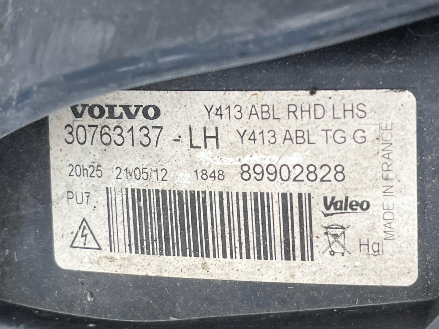 front complete Volvo XC60 2012 39867178