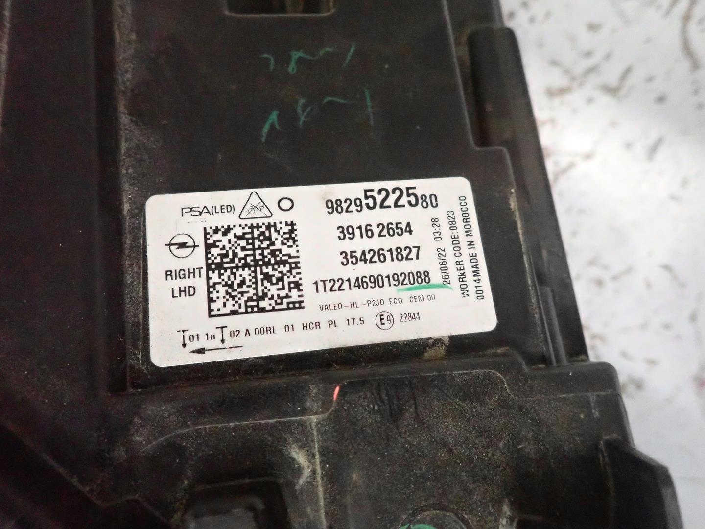 light front front right OPEL CORSA F 2019- FULL LED 39162654