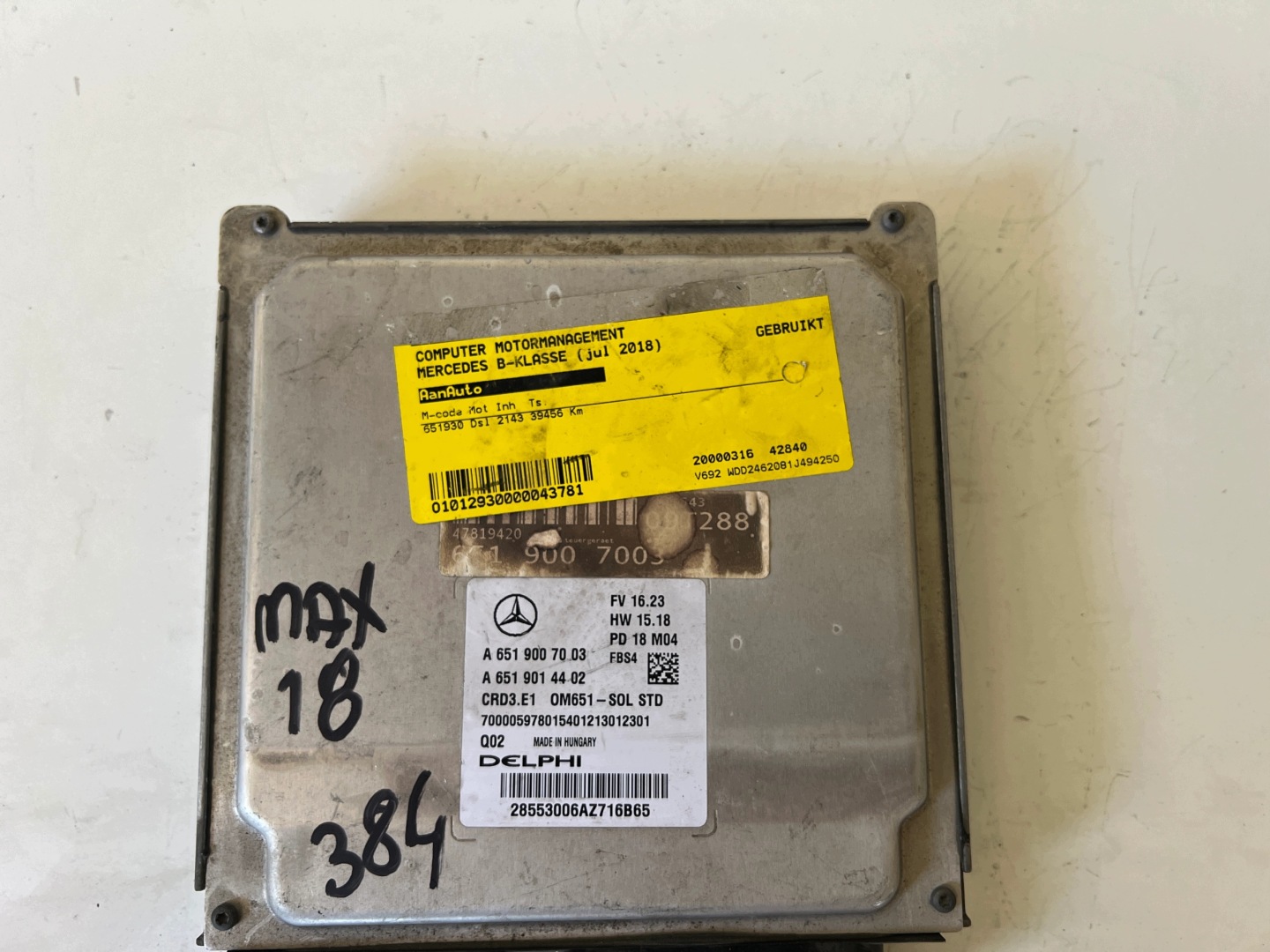 MERCEDES B KLASA 2.2 CDI 651930 A6519007003 A6519014402 computer ECU