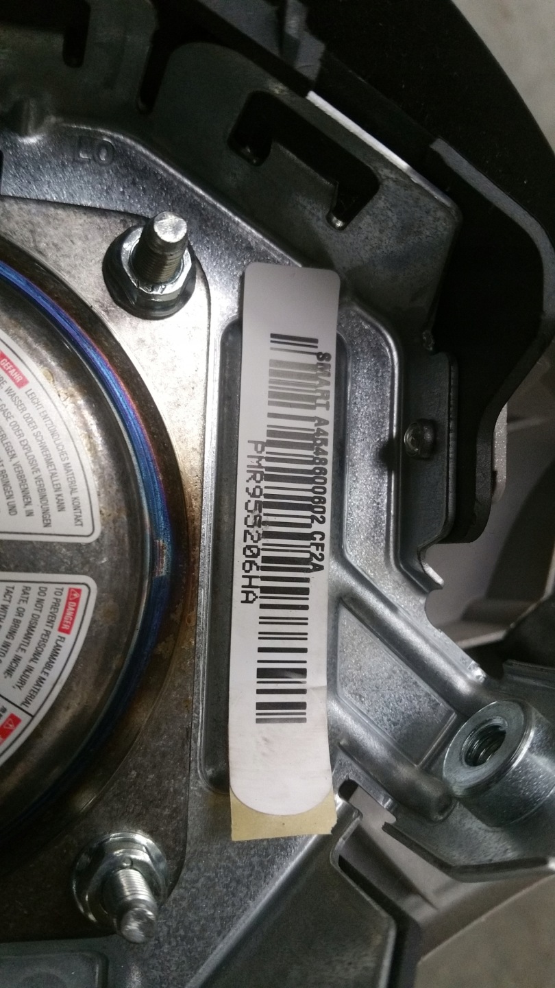 console airbags tension belts sensor kpl Smart Forfour