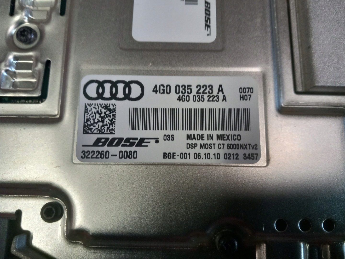 AUDI A8 D4 A6 C7 A7 Verstärker RADIA BOSE 4G0035223A